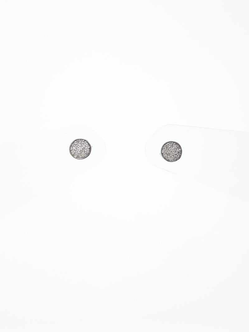 10K White Gold Diamond Stud Earrings