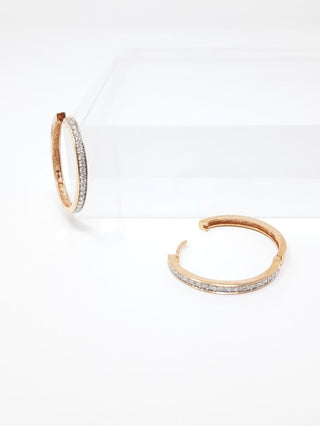Pendientes de aro de diamantes