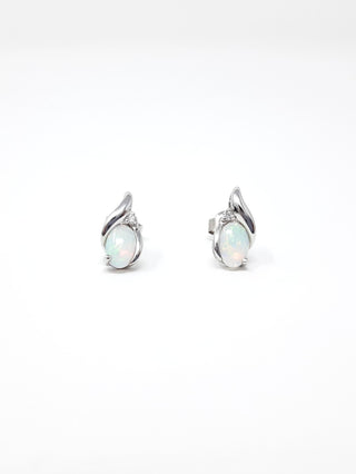 Opal and Diamond Earrings