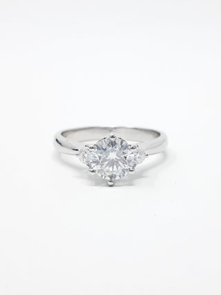 Moissanite and Silver Ring