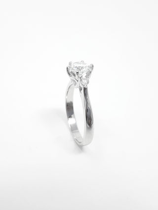 Moissanite and Silver Ring