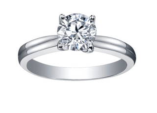 Platinum 0.30-1.00cttw Canadian Round Brilliant Diamond Engagement Ring