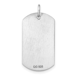 Sterling Silver Personalizable Graduation Dog Tag Charm