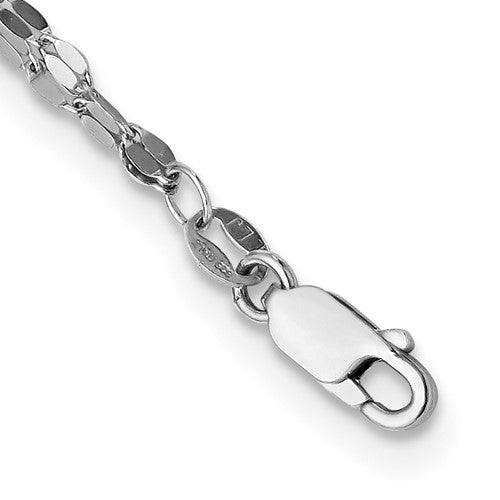 Sterling Silver Rhodium-plated Polished Double-strand Necklace