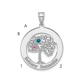 Colgantes de la familia Crystal (hasta 4 nombres/piedras) 