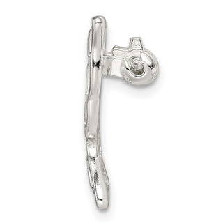 Broche de mariposa de plata de ley pulida