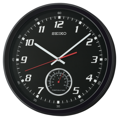 When Time &amp; Temp Matter Seiko Wall Clock QXA696KLH