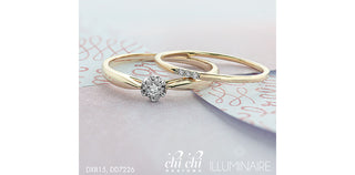 10K Yellow & White Gold 0.05cttw Diamond Promise / Engagement Ring, Size 6.5