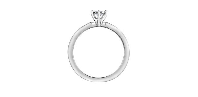 10K  White Gold 0.30cttw Diamond Engagement Ring, Size 6.5