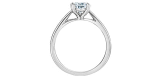 14K Lab Grown 1.00cttw Pear Shape Cut 5 Claw Set Diamond Ring