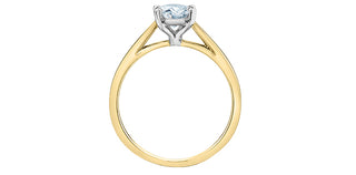 14K Lab Grown 1.00cttw Oval Shape Four Claw Diamond Ring