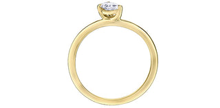 10K Yellow Gold 0.23Cttw Canadian Diamond Pear Cut Engagement Ring
