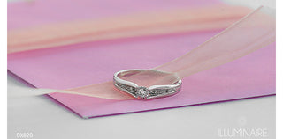 10K White Gold 0.10cttw Diamond Ring - Size 6.5