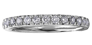 10K/14K White Gold Diamond Pave Band