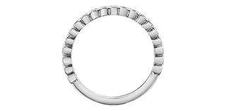 Anillo/banda de diamantes de 0,27 quilates en oro blanco de 10 quilates, tamaño 6,5