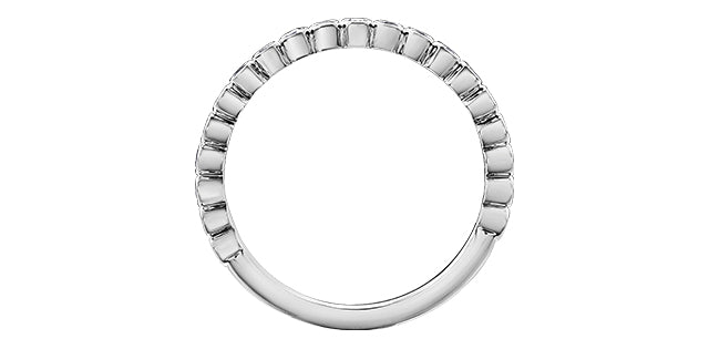 10K White Gold0.27cttw Diamond Ring/Band, size 6.5