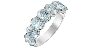 14K White Gold 3.50cttw Lab Grown Oval Cut Diamond Engagement / Anniversary Ring - Size 7