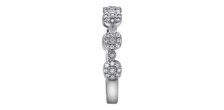 10K White Gold 0.26cttw Diamond Ring, Size 6.5