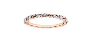 10K Rose Gold 0.18cttw Diamond Ring