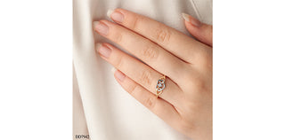 10K Yellow & White Gold Diamond 0.01cttw Heart Ring