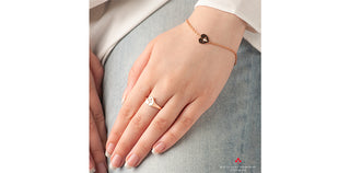 10K Rose Gold 0.03cttw Canadian Diamond Heart Ring