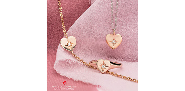 Anillo con forma de corazón de diamantes canadienses de 0,03 quilates en oro rosa de 10 quilates, talla 6,5