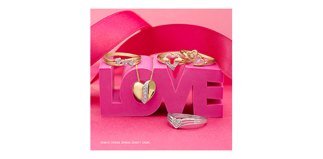 10K Yellow Gold 0.01cttw Diamond Heart Ring, size 6