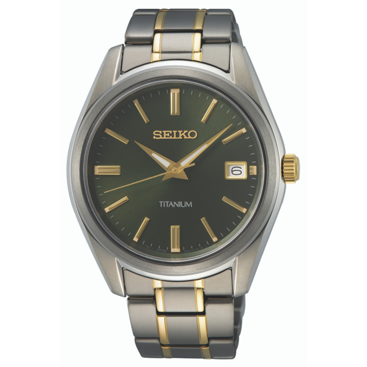 Seiko black titanium watch sales