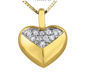 Colgante de diamantes geométricos en oro amarillo de 10 quilates, 0,05 quilates