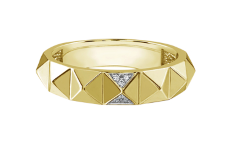 10Kt Geometric Diamond Fashion Ring