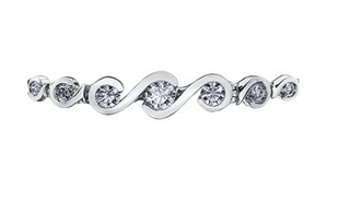 Brazalete de tenis de diamantes de 2,50 quilates (hipoalergénico) en oro blanco de 18 quilates y aleación de paladio, 7"