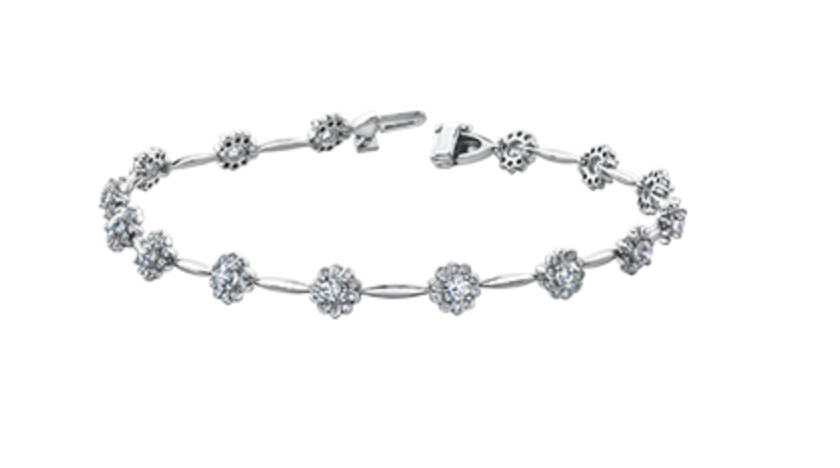 14K White Gold 2.03cttw Diamond Tennis Bracelet, 7&quot;