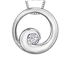 Collar de diamantes en oro blanco de 14 quilates
