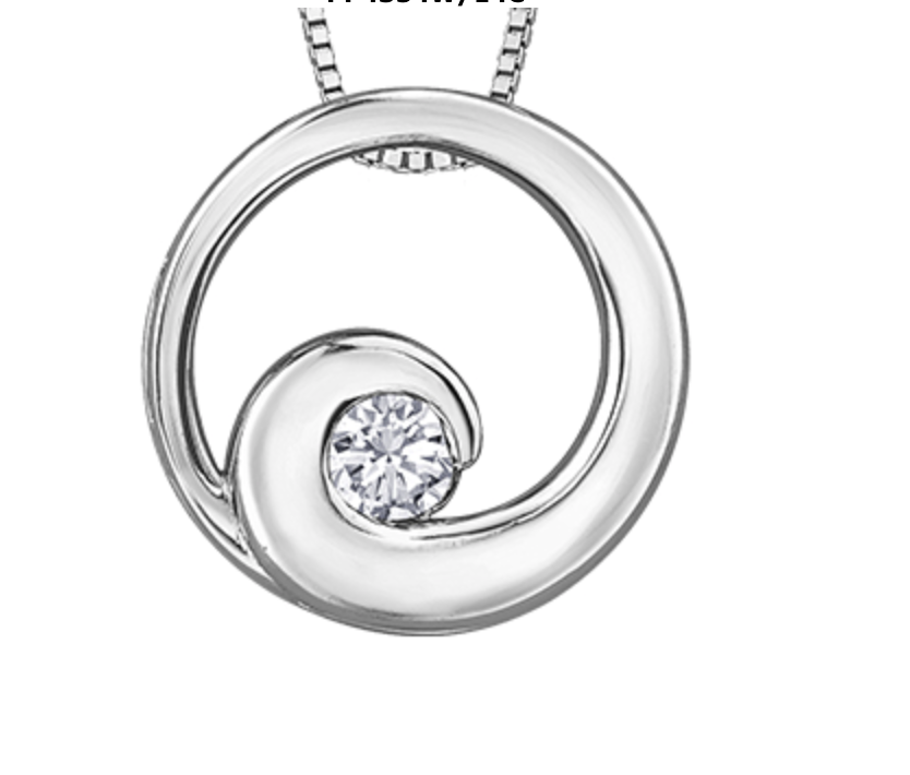 14K White Gold Diamond Necklace