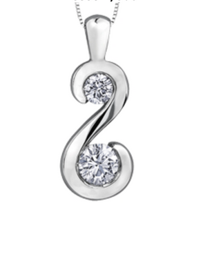 Collar de diamantes de 0,50 quilates en oro blanco de 14 quilates