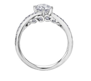 Anillo de oro blanco de 18 quilates/aleación de paladio (hipoalergénico) con diamantes redondos brillantes de 1,05 quilates