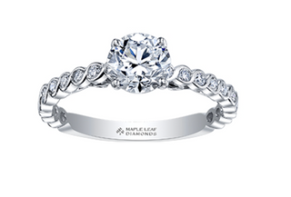 Anillo de oro blanco de 18 quilates/aleación de paladio (hipoalergénico) con diamantes redondos brillantes de 0,85 a 1,34 quilates