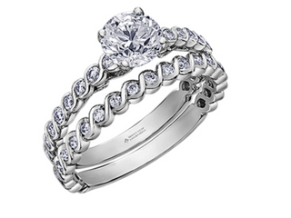 Anillo de oro blanco de 18 quilates/aleación de paladio (hipoalergénico) con diamantes redondos brillantes de 0,85 a 1,34 quilates