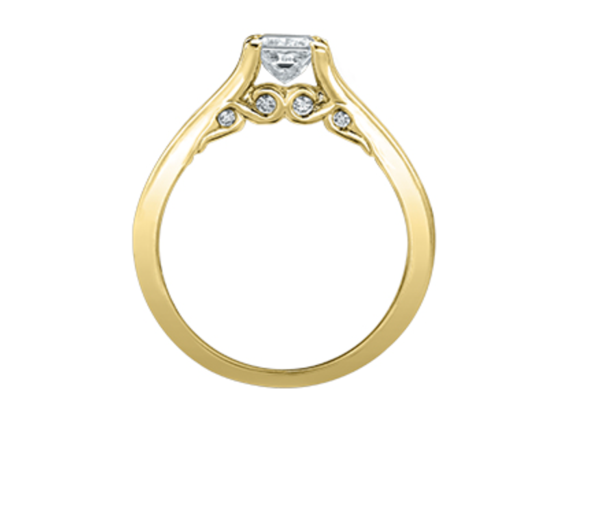 Anillo de diamantes con engarce de canal princesa de 1,02 quilates en oro blanco de 18 quilates y aleación de paladio (hipoalergénico)