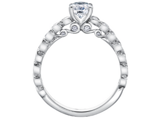 Anillo de oro blanco de 18 quilates/aleación de paladio (hipoalergénico) con diamantes redondos brillantes de 1,01 quilates