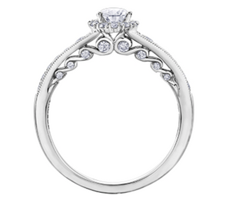 Anillo con halo de diamantes en forma de pera de 0,90 quilates (hipoalergénico) en oro blanco de 18 quilates y aleación de paladio