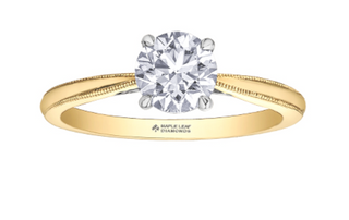 Anillo de diamantes con borde fresado brillante redondo (hipoalergénico) de oro blanco de 18 quilates y aleación de paladio