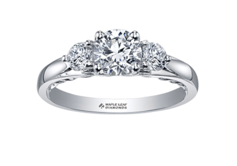 Anillo de oro blanco de 18 quilates/aleación de paladio