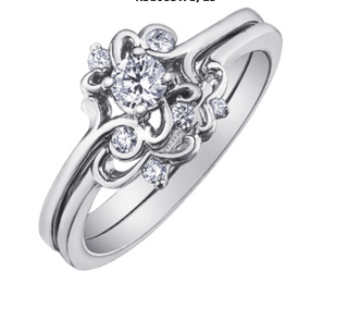 14K White Gold Multi Stone 0.25cttw Diamond Ring