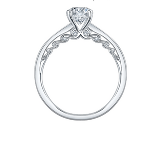 Anillo de oro blanco de 18 quilates/aleación de paladio (hipoalergénico) de 0,50 a 1,00 quilates con diamante solitario brillante redondo