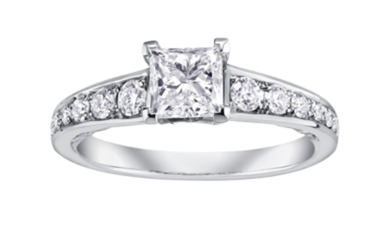 18K White Gold/Palladium Alloy (hypoallergenic) 1.32cttw Round Brilliant Diamond Ring