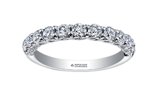 Anillo de oro blanco de 18 quilates/aleación de paladio (hipoalergénico) de 0,40 a 1,90 quilates con diamantes redondos brillantes y múltiples piedras.
