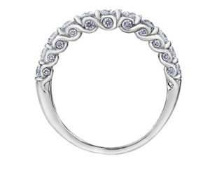 Anillo de oro blanco de 18 quilates/aleación de paladio (hipoalergénico) de 0,40 a 1,90 quilates con diamantes redondos brillantes y múltiples piedras.