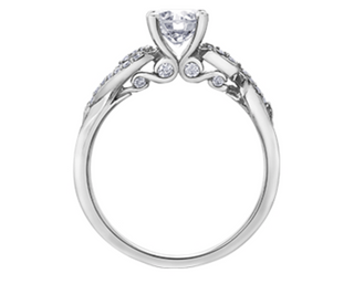 Anillo de oro blanco de 18 quilates/aleación de paladio (hipoalergénico) de 1,12 quilates con diamantes redondos brillantes y múltiples piedras