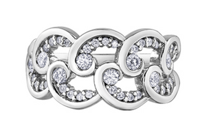 14K White Gold 0.51cttw Diamond Band